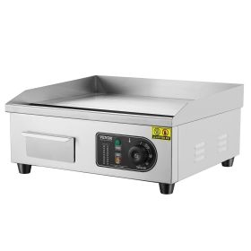 VEVOR Commercial Electric Griddle, 1700W Countertop Flat Top Grill, 122Â°F-572 Â°F Adjustable Temp