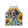 German Shorthaired Pointer in Sunflowers Apron Cooking Kitchen Server Baking Crafts Gardening for Adult Women Men, Unisex, Large, Multicolor