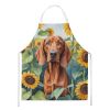 Redbone Coonhound in Sunflowers Apron Cooking Kitchen Server Baking Crafts Gardening for Adult Women Men, Unisex, Large, Multicolor