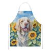Clumber Spaniel in Sunflowers Apron Cooking Kitchen Server Baking Crafts Gardening for Adult Women Men, Unisex, Large, Multicolor