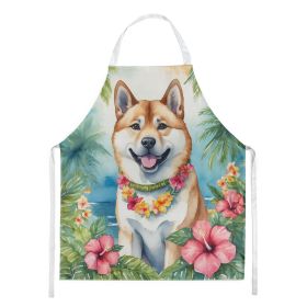 Akita Luau Apron Cooking Kitchen Server Baking Crafts Gardening for Adult Women Men, Unisex, Large, Multicolor