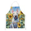 NEW English Bull Terrier in Sunflowers Apron Cooking Kitchen Server Baking Crafts Gardening for Adult Women Men, Unisex, Large, Multicolor