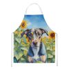 Catahoula in Sunflowers Apron Cooking Kitchen Server Baking Crafts Gardening for Adult Women Men, Unisex, Large, Multicolor