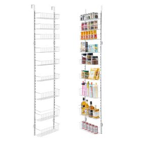 9-Tier Over the Door Pantry Organizer Hanging Storage Rack Adjustable Kitchen
