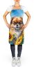 Tibetan Spaniel in Sunflowers Apron Cooking Kitchen Server Baking Crafts Gardening for Adult Women Men, Unisex, Large, Multicolor