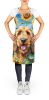 Otterhound in Sunflowers Apron Cooking Kitchen Server Baking Crafts Gardening for Adult Women Men, Unisex, Large, Multicolor