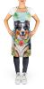 Australian Shepherd Luau Apron Cooking Kitchen Server Baking Crafts Gardening for Adult Women Men, Unisex, Large, Multicolor