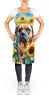 Mastiff in Sunflowers Apron Cooking Kitchen Server Baking Crafts Gardening for Adult Women Men, Unisex, Large, Multicolor