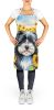 Havanese in Sunflowers Apron Cooking Kitchen Server Baking Crafts Gardening for Adult Women Men, Unisex, Large, Multicolor