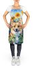 Corgi in Sunflowers Apron Cooking Kitchen Server Baking Crafts Gardening for Adult Women Men, Unisex, Large, Multicolor