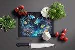 Bioluminescent Fish Glass Cutting Board Decorative Tempered Glass Kitchen Cutting and Serving Board Large Size Chopping Board