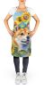 Shiba Inu in Sunflowers Apron Cooking Kitchen Server Baking Crafts Gardening for Adult Women Men, Unisex, Large, Multicolor