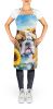 English Bulldog in Sunflowers Apron Cooking Kitchen Server Baking Crafts Gardening for Adult Women Men, Unisex, Large, Multicolor