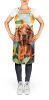 Redbone Coonhound in Sunflowers Apron Cooking Kitchen Server Baking Crafts Gardening for Adult Women Men, Unisex, Large, Multicolor