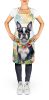 Boston Terrier Luau Apron Cooking Kitchen Server Baking Crafts Gardening for Adult Women Men, Unisex, Large, Multicolor