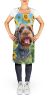 Wirehaired Pointing Griffon in Sunflowers Apron Cooking Kitchen Server Baking Crafts Gardening for Adult Women Men, Unisex, Large, Multicolor