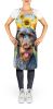 German Wirehaired Pointer in Sunflowers Apron Cooking Kitchen Server Baking Crafts Gardening for Adult Women Men, Unisex, Large, Multicolor