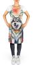 Alaskan Malamute Luau Apron Cooking Kitchen Server Baking Crafts Gardening for Adult Women Men, Unisex, Large, Multicolor