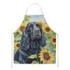 Cocker Spaniel in Sunflowers Apron Cooking Kitchen Server Baking Crafts Gardening for Adult Women Men, Unisex, Large, Multicolor