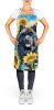 Chow Chow in Sunflowers Apron Cooking Kitchen Server Baking Crafts Gardening for Adult Women Men, Unisex, Large, Multicolor